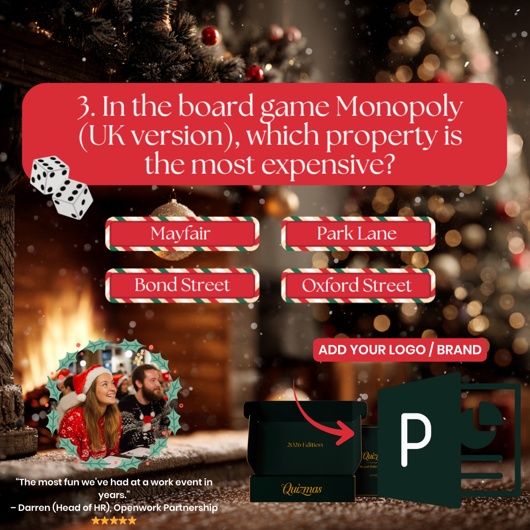 Quizmas™ – The UKs #1 Christmas Office Party Quiz (2025 Digital Bundle)